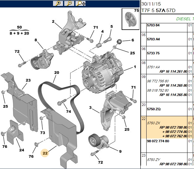 SNR Alternatör V Kayışı Rulmanı (Peugeot 208, 2008, 308, 3008, 508, 5008, Partner, Tepe, Citroën DS3, DS4, DS5, C3 III, C4, Cactus, Picasso, Berlingo III)