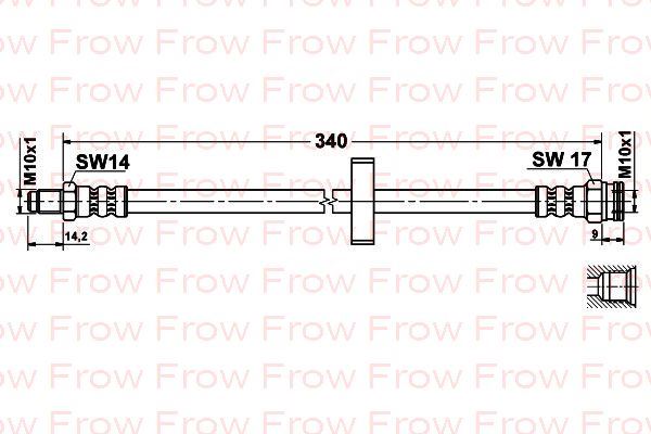 ARKA FREN HORTUMU 340MM JUMPER 1 - 2  BOXER 1 - 2  DUCATO 1 - 2  98 - 06