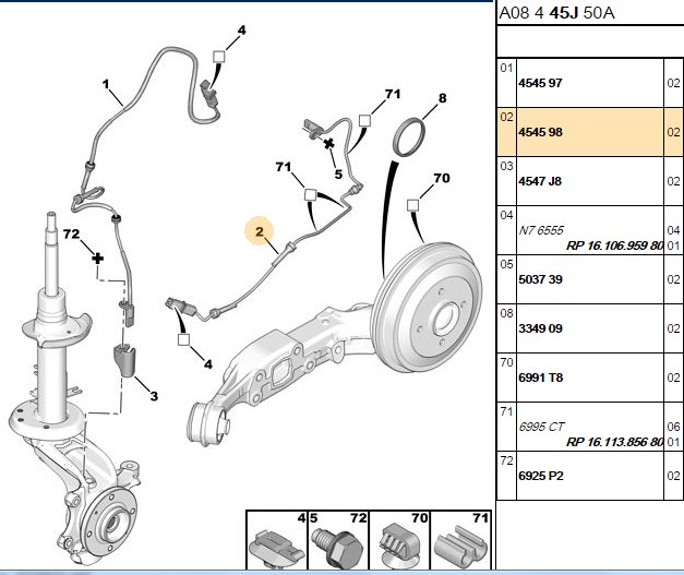 Delphi ABS Sensörü Arka C2 C3 P1007
