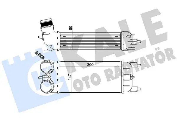 KALE Peugeot 508 1.6THP Turbo Radyatörü 300×147×80 mm