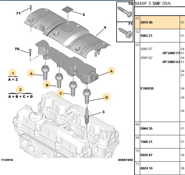 VALEO Peugeot 308 307 206 406 407 Citroen C4 C3 Xsara Ateşleme Bobini 4 -Kutuplu