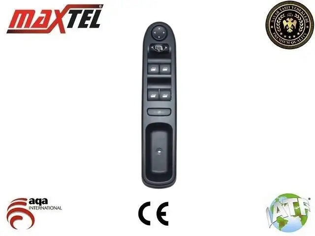 MAXTEL P307 (9 Fıslı) Kasalı Sol Cam Kumanda Butonu