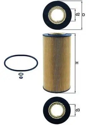 MAHLE Mercedes C200d W202 M604 Yağ Filtresi 82,5 mm