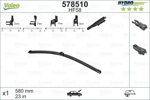 VALEO Mercedes B160 W245 ve Alfa Romeo 159 1.9 Jtdm Ön Silecek Süpürgesi 580 mm
