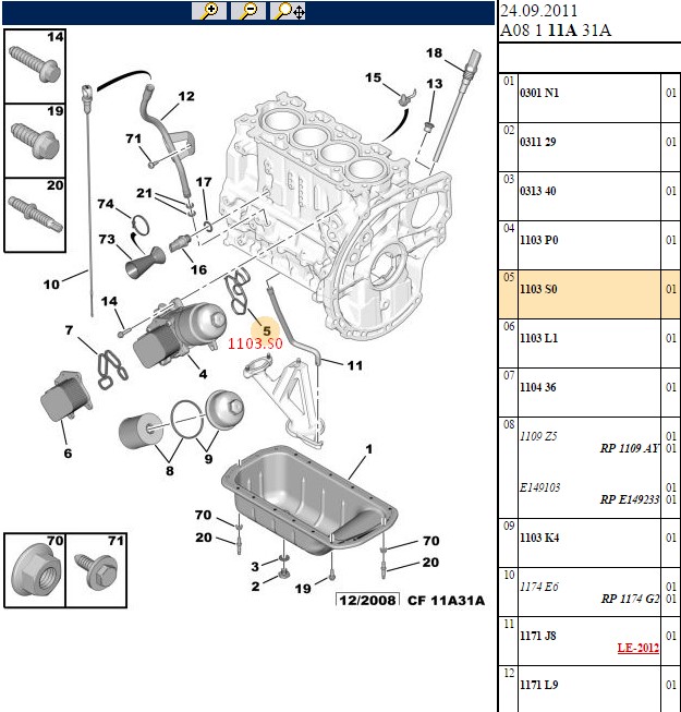 BİTAPART Yağ Soğutucu Contası (P207/P307/P407, DV4TD/DV6TD)